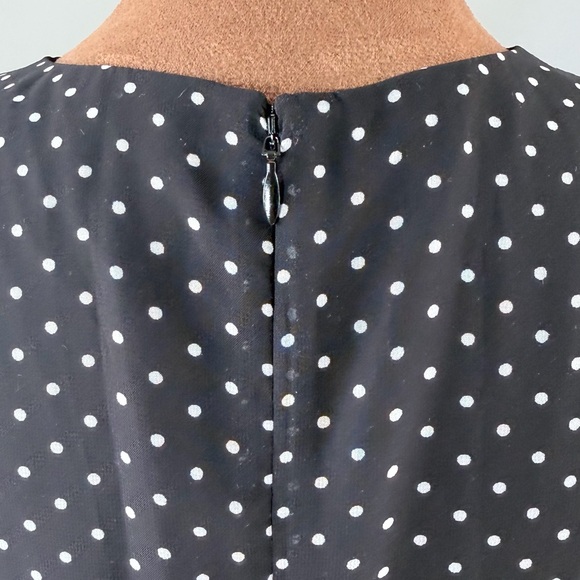 Uniqlo Vintage Black and White Polka Dot Midi Dress - Picture 5 of 13